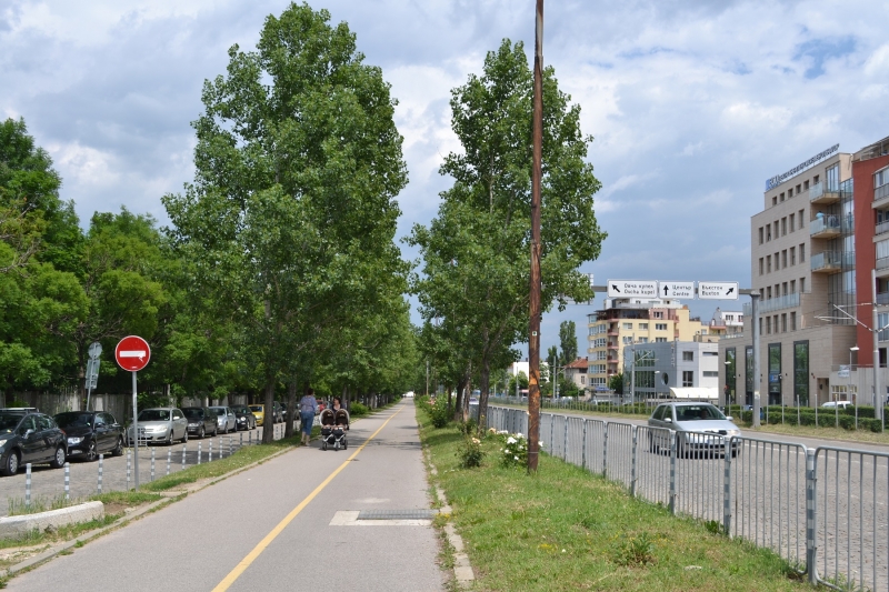 Ciclovia na chegada de Sofia