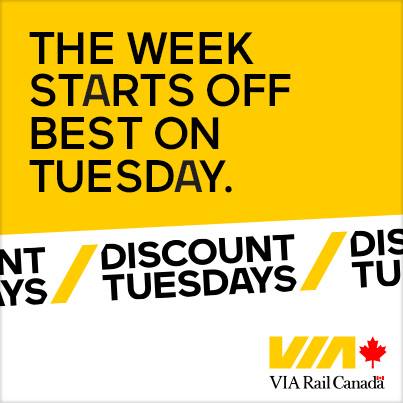 VIA Rail - Mardi à Rabais Bannière web