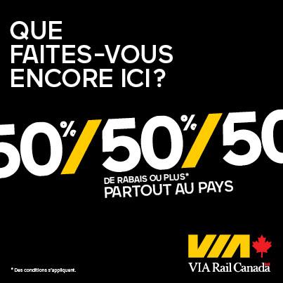 VIA Rail - Mardi à Rabais Bannière web