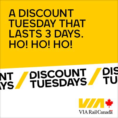 VIA Rail - Mardi à Rabais Bannière web